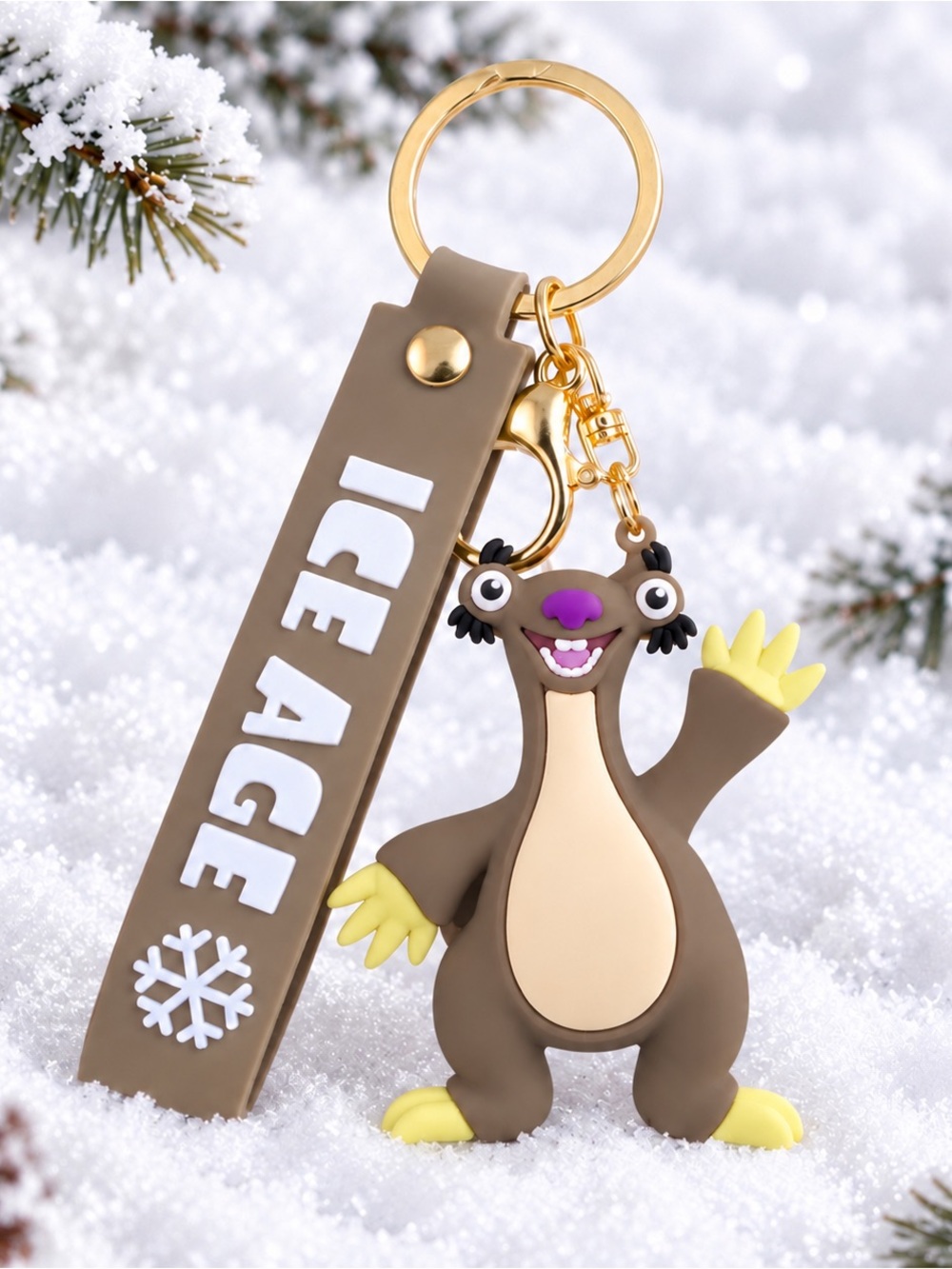 Disney Ice Age Sid the Sloth Silicone Keychain Bag Charm